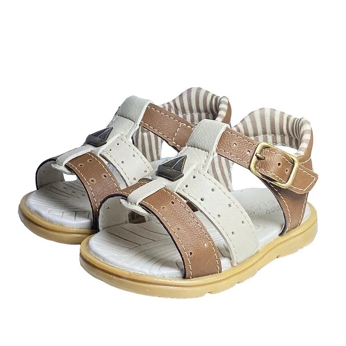 Sandália Papete Infantil Masculina com Velcro - Antiderrapante e Confortável
