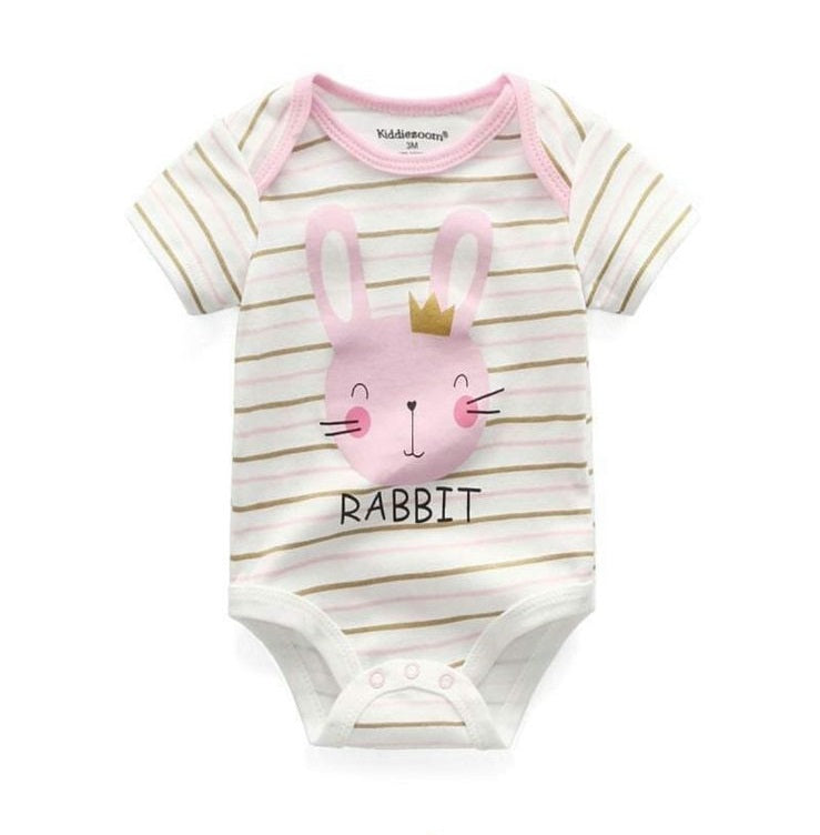 Kit 6 Body Algodão Manga Curta para Bebês – Tecido Confortável