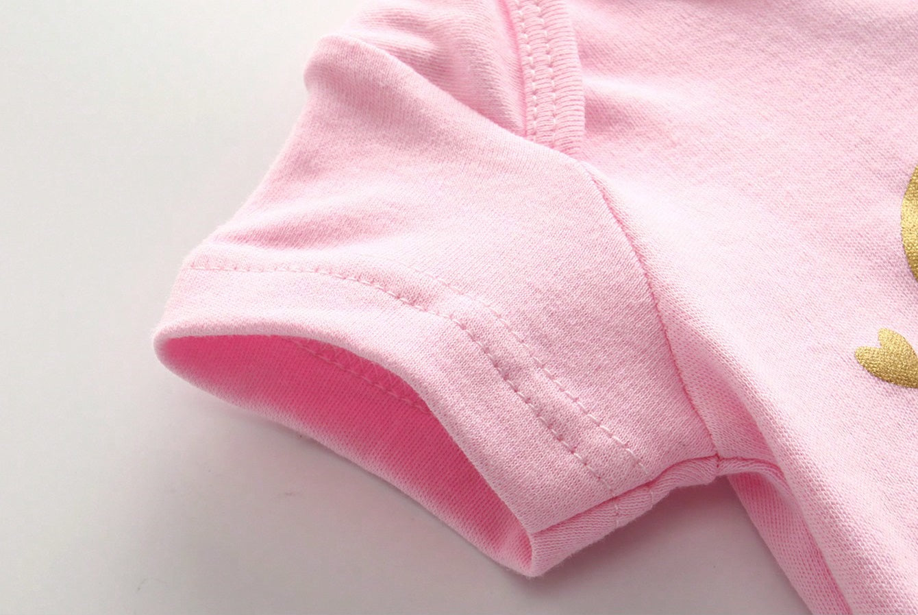 Kit 6 Body Algodão Manga Curta para Bebês – Tecido Confortável