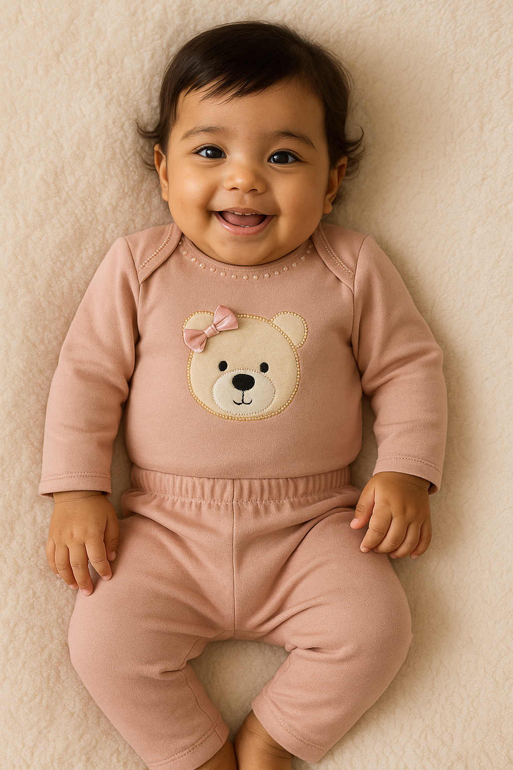 Kit 3 Peças Roupas de Bebê Feminino com Estampa de Ursinha - Conforto e Estilo