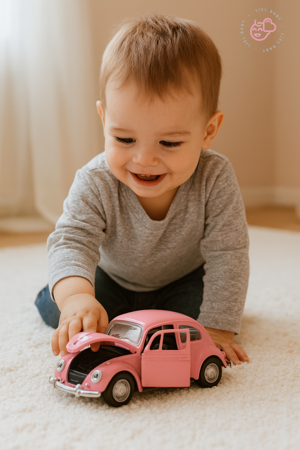 Carrinho de Brinquedo Infantil de Metal 1:32 – Realista, com Portas que Abrem e Movimento por Fricção