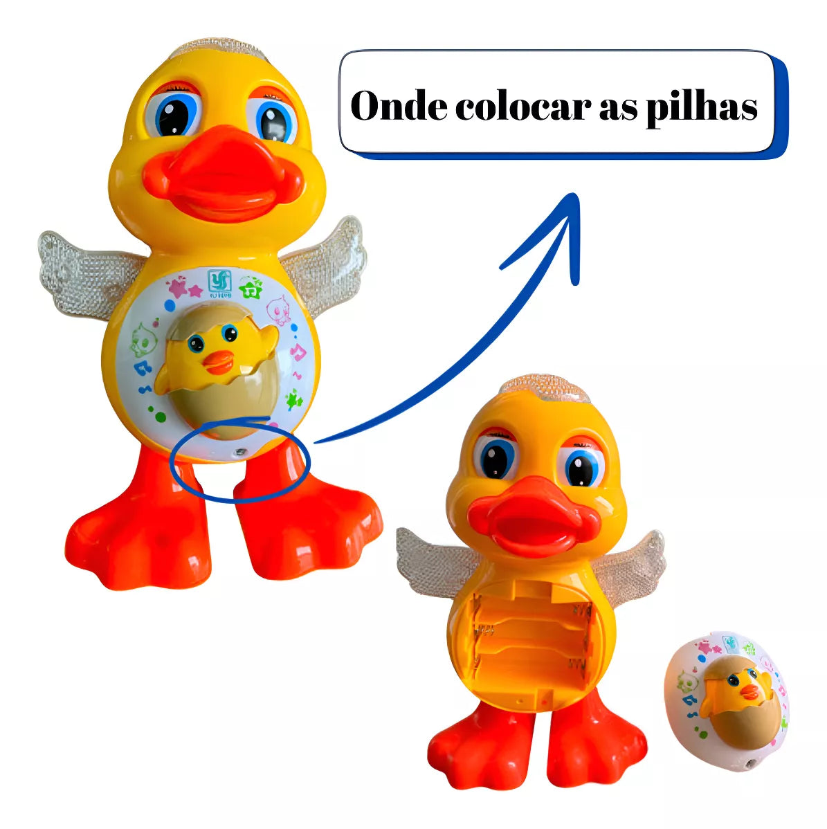 Patinho Dançarino com Luzes, Música e Movimento – Brinquedo Educativo para Bebês e Crianças