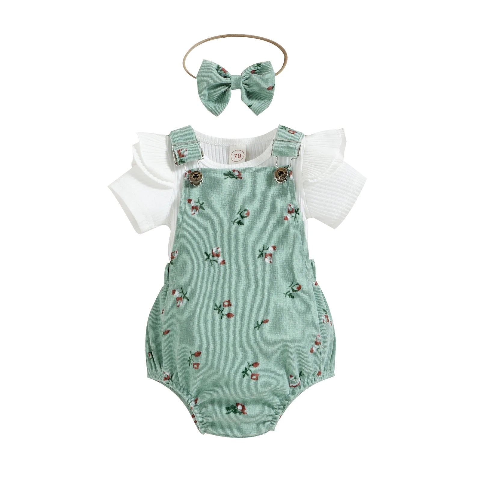Body Jardineira Floral de Algodão para Bebê – Roupa Confortável e Estilosa