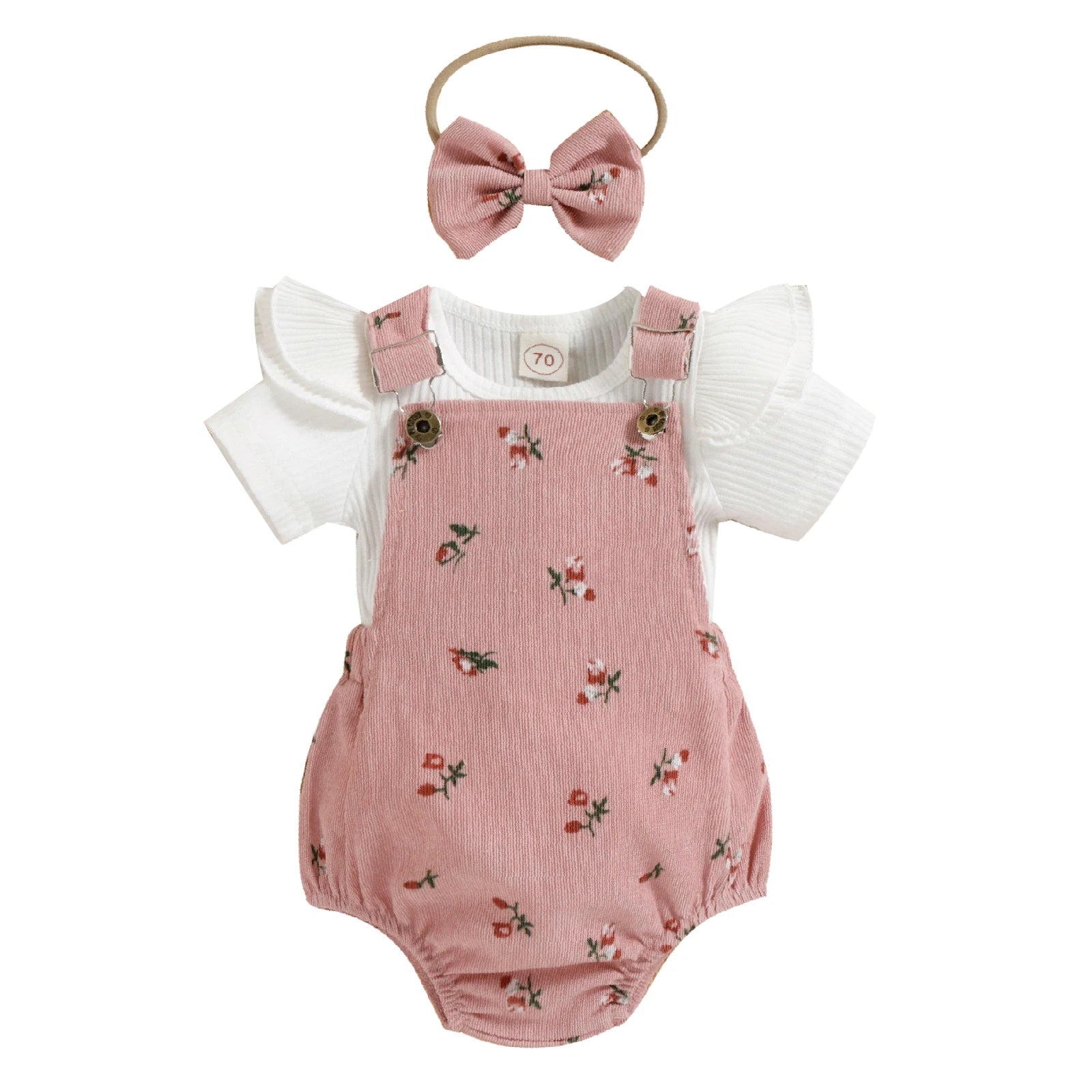 Body Jardineira Floral de Algodão para Bebê – Roupa Confortável e Estilosa
