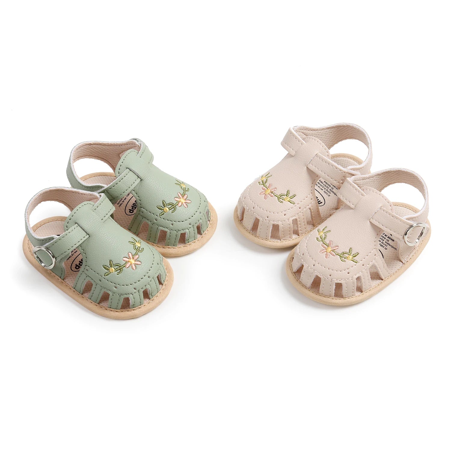 Sandália para Bebê com Estampa Floral - Leve, Antiderrapante e Macia