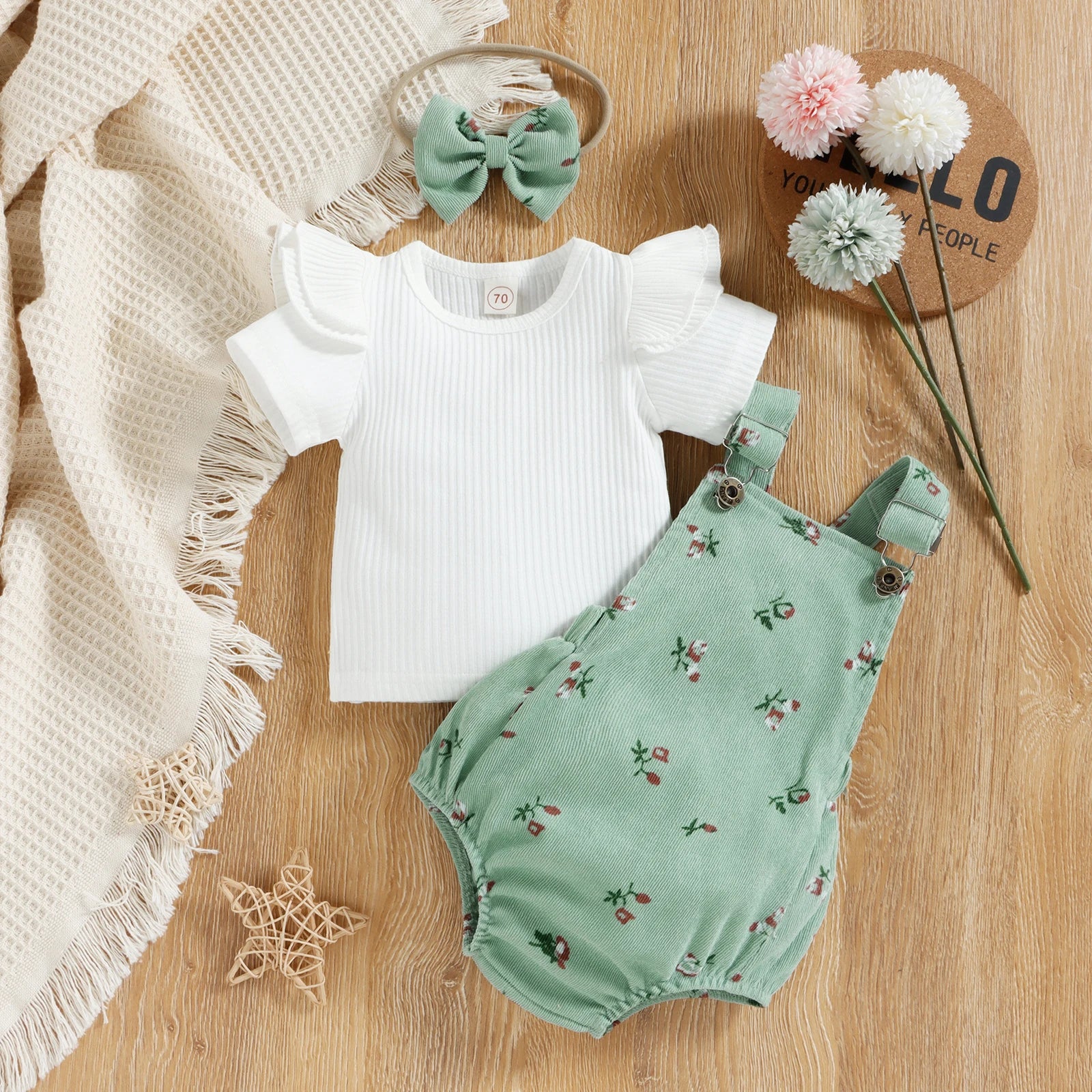 Body Jardineira Floral de Algodão para Bebê – Roupa Confortável e Estilosa