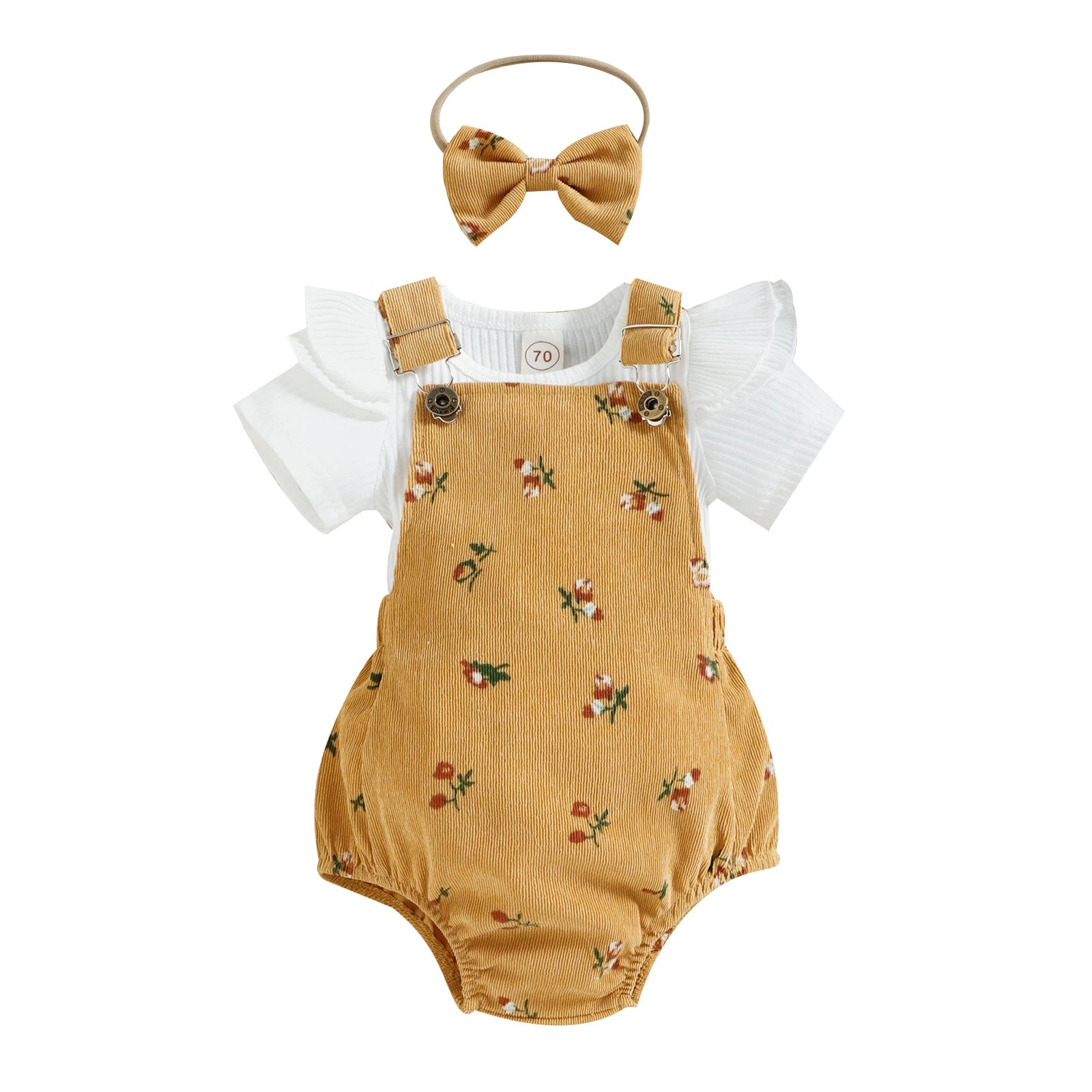 Body Jardineira Floral de Algodão para Bebê – Roupa Confortável e Estilosa
