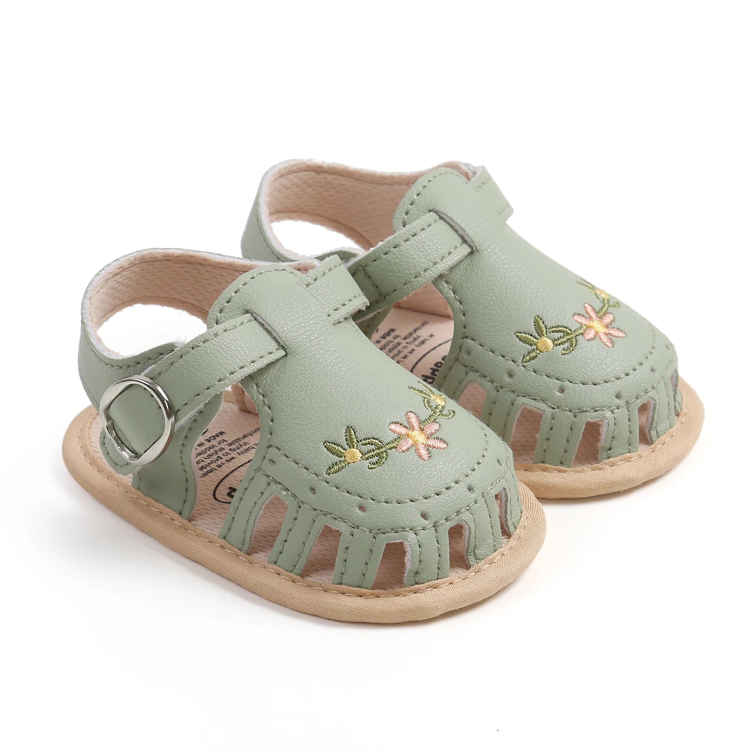 Sandália para Bebê com Estampa Floral - Leve, Antiderrapante e Macia