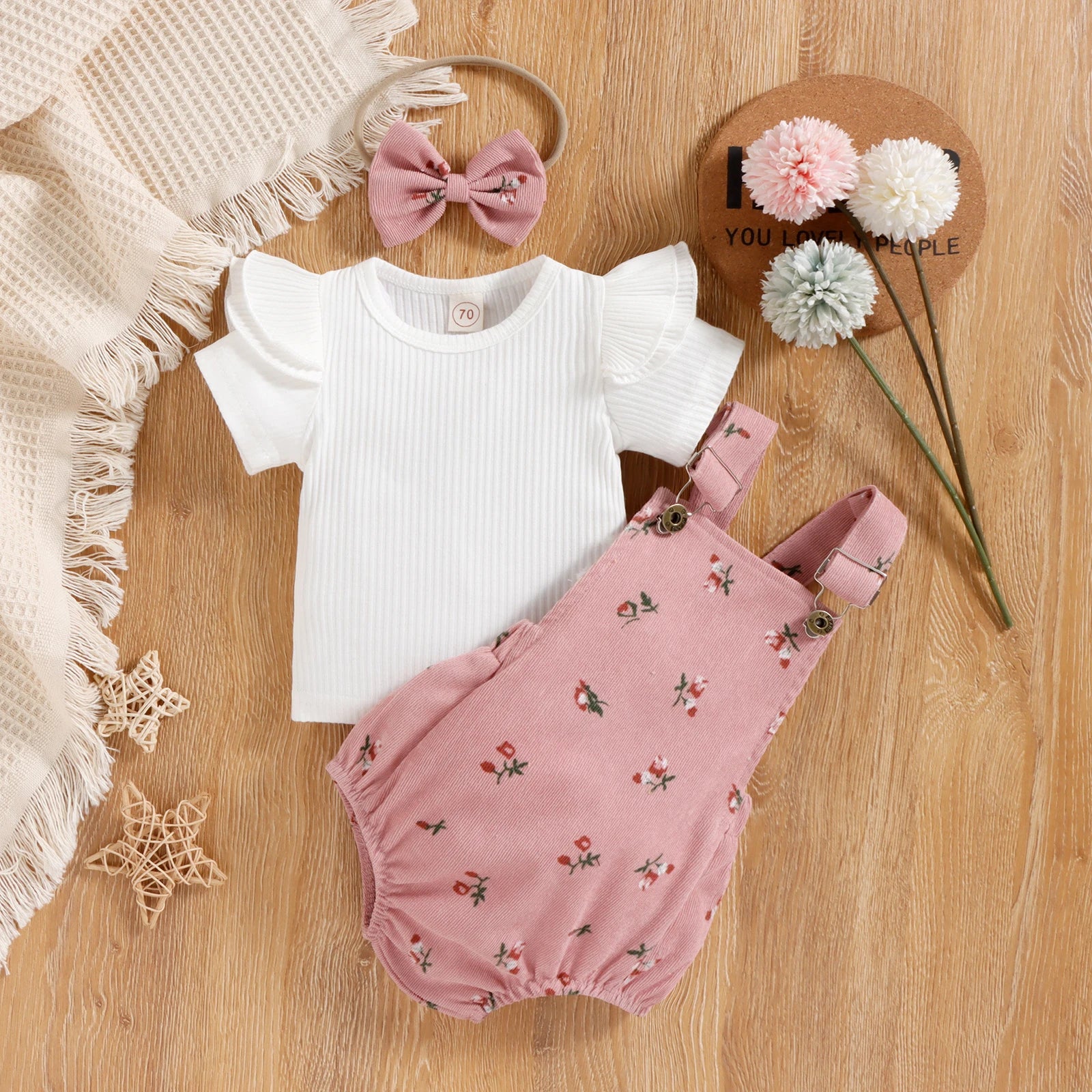 Body Jardineira Floral de Algodão para Bebê – Roupa Confortável e Estilosa