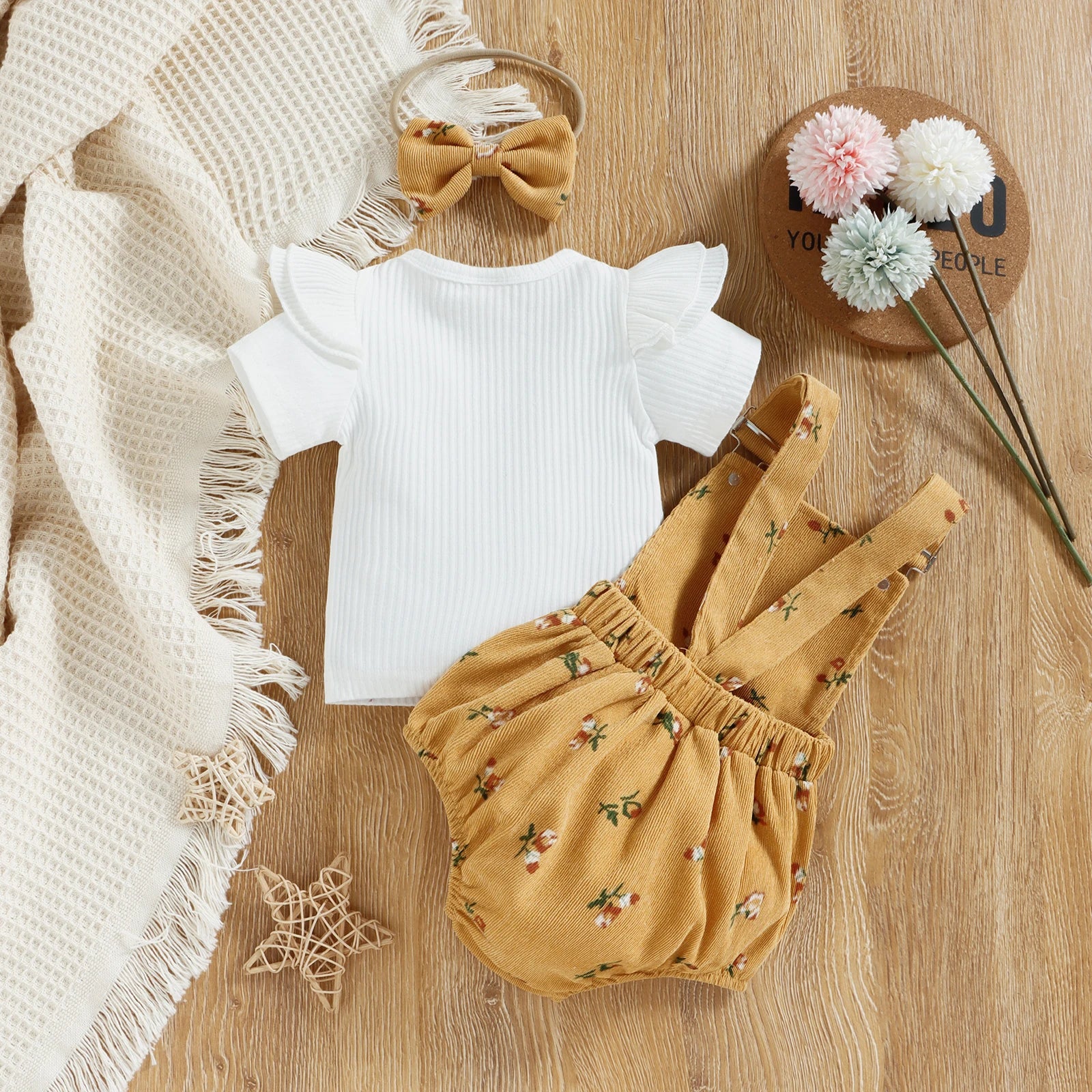 Body Jardineira Floral de Algodão para Bebê – Roupa Confortável e Estilosa