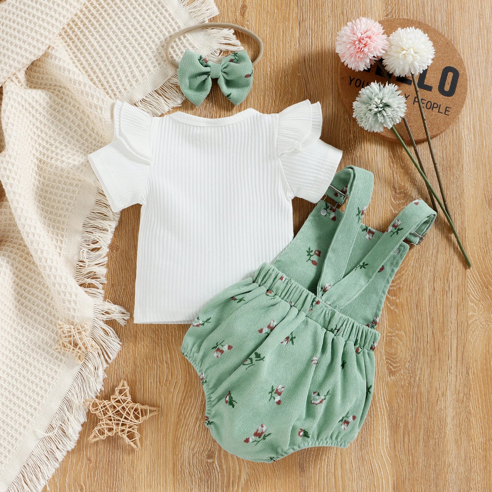 Body Jardineira Floral de Algodão para Bebê – Roupa Confortável e Estilosa
