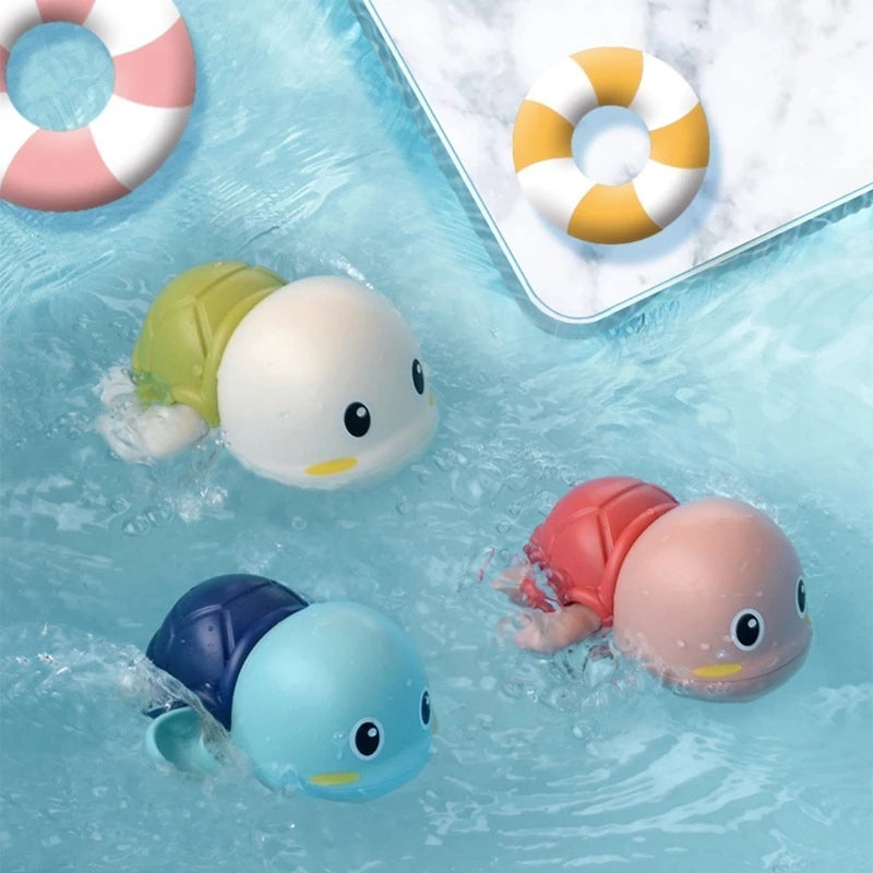 Tartaruga de Corda para Banho – Brinquedo de Banho para Bebê (ABS, Sem Bateria)