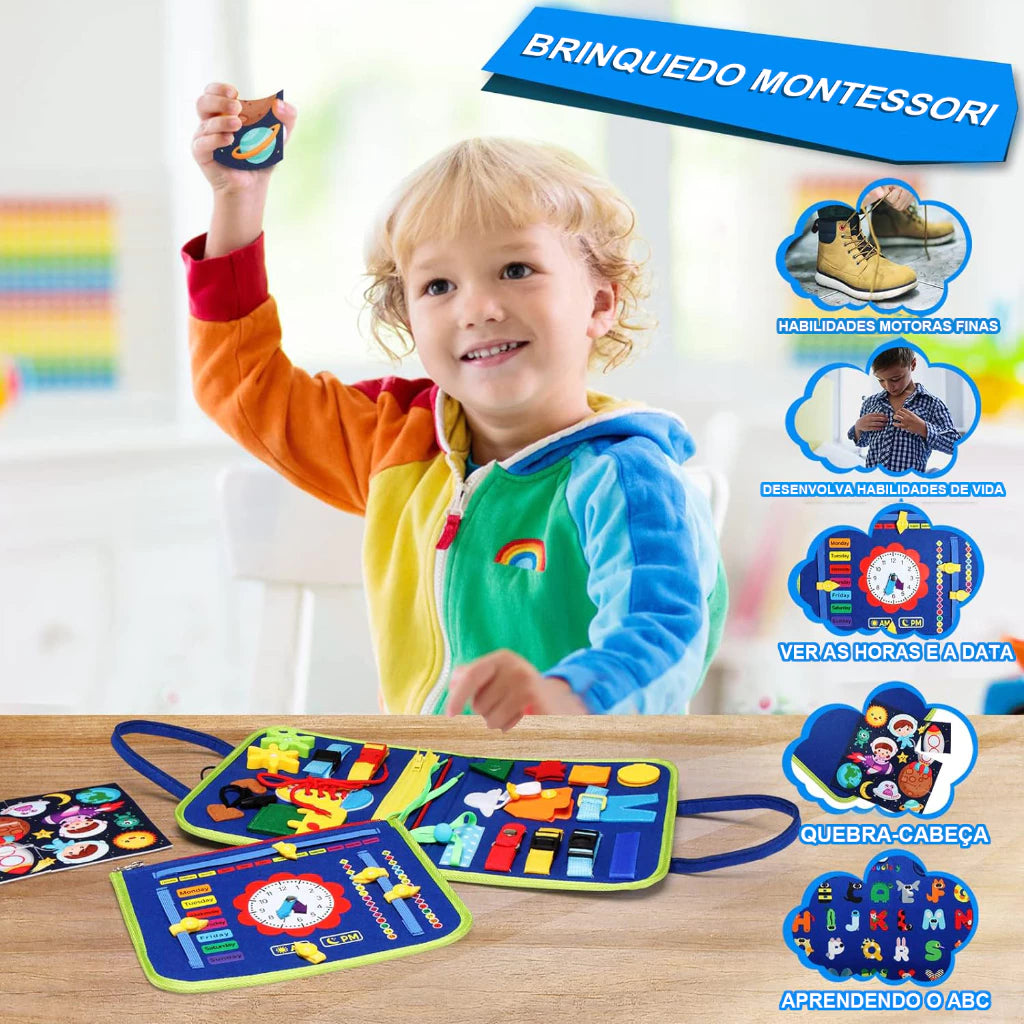 Maleta Montessori Infantil – Atividades Sensorial e Educativa para Crianças Pequenas
