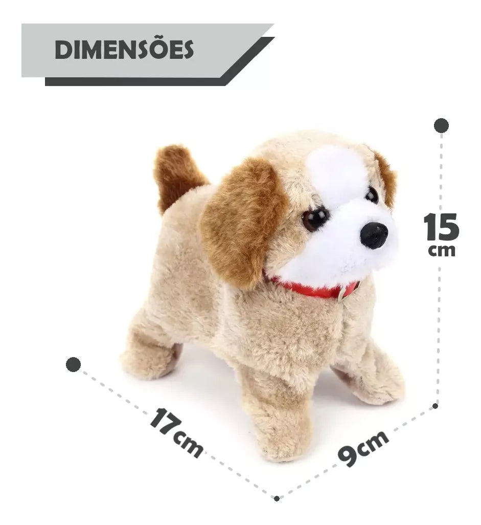 Cachorrinho de Pelúcia Interativo que Anda, Pula, Senta e Dá Cambalhotas – Brinquedo Divertido para Crianças