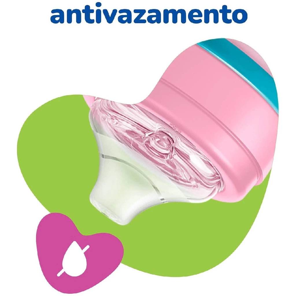 Copo de Treinamento com Alça Rosa