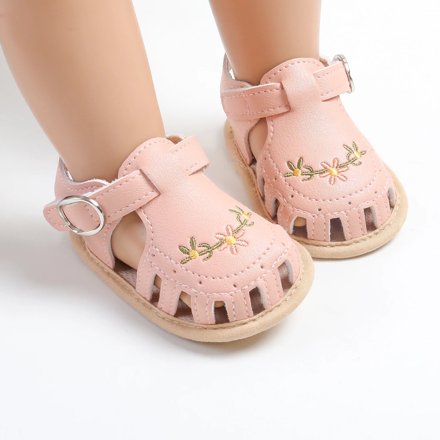 Sandália para Bebê com Estampa Floral - Leve, Antiderrapante e Macia