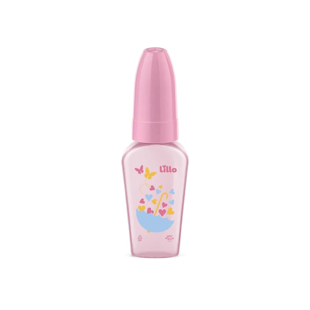 Kit de Mamadeiras Rosa Lillo – 3 Unidades (50 ml, 150 ml e 240 ml) | Bicos de Silicone Anti‑Vazamento, Livre de BPA