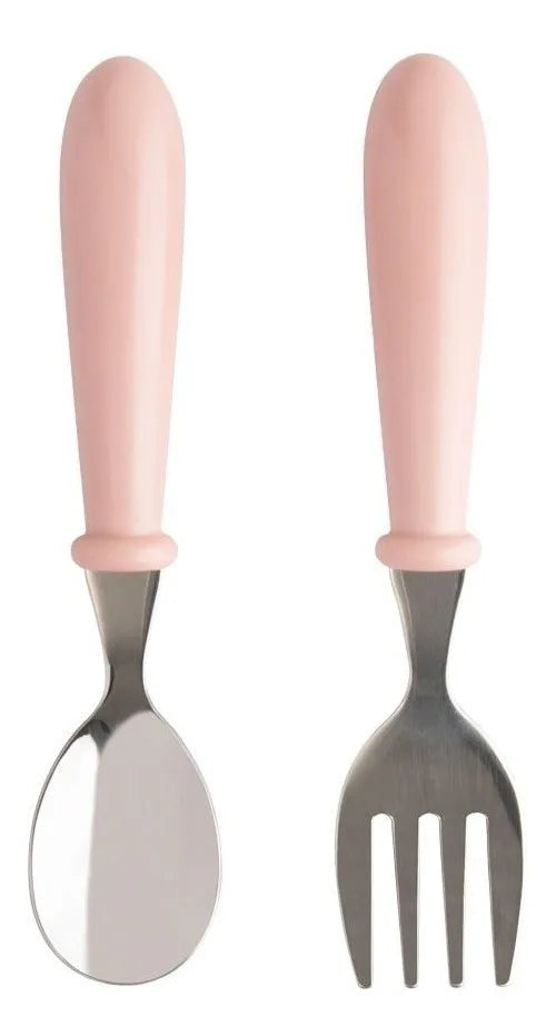 Talheres Infantil com Estojo – Colher e Garfo Inox 304 para Bebê | Kit 3 Peças Ergonômico e Portátil