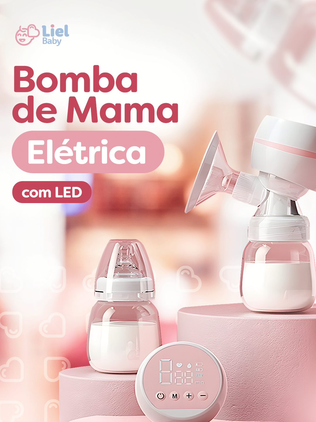 Bomba Tira-Leite Elétrica Automática para Amamentação — Prática, Silenciosa e Portátil