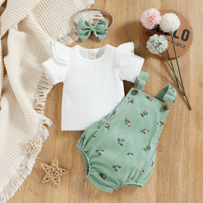 Body Jardineira Floral de Algodão para Bebê – Roupa Confortável e Estilosa