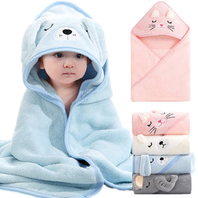 Toalha com Capuz Infantil de Bichinho – Super Macia para Bebês e Crianças