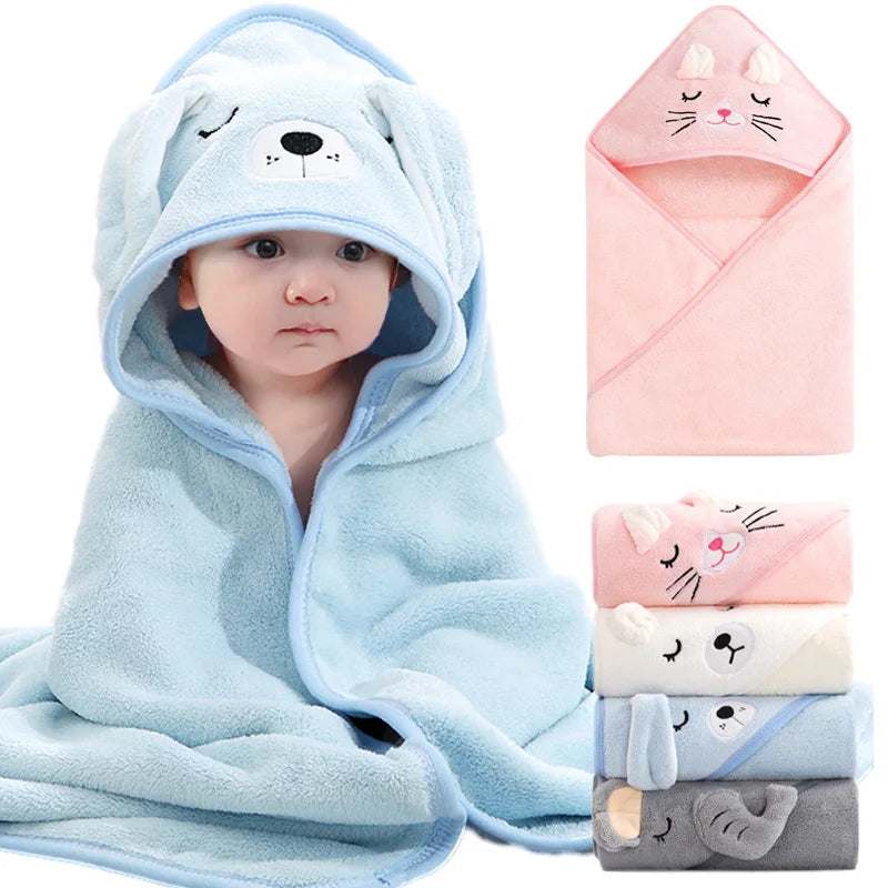 Toalha com Capuz Infantil de Bichinho – Super Macia para Bebês e Crianças