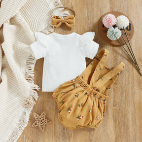 Body Jardineira Floral de Algodão para Bebê – Roupa Confortável e Estilosa