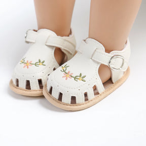 Sandália para Bebê com Estampa Floral -  Leve, Antiderrapante e Macia
