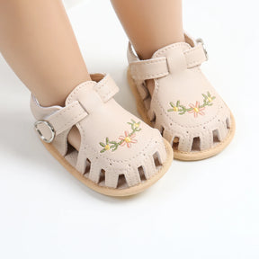 Sandália para Bebê com Estampa Floral -  Leve, Antiderrapante e Macia