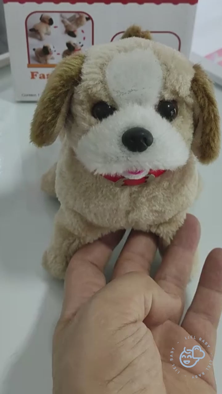Cachorrinho de Pelúcia Interativo que Anda, Pula, Senta e Dá Cambalhotas – Brinquedo Divertido para Crianças