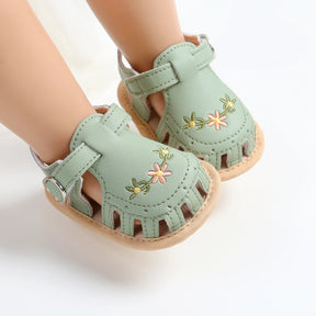 Sandália para Bebê com Estampa Floral -  Leve, Antiderrapante e Macia
